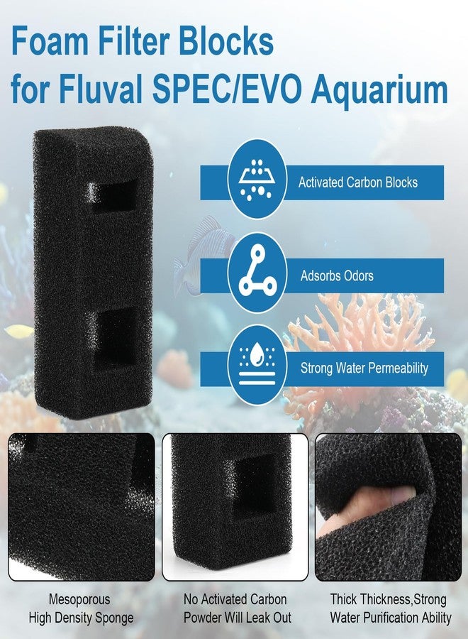 HEBRAR 10532 for Fluval Spec/Evo Foam Filter Block, Replacement Aquarium Filter Media, Filter Foam Block Compatible with Fluval Spec 16 US Gal and for Fluval Evo 13.5 US Gal Aquarium Filters Aquarium Water - Image 4